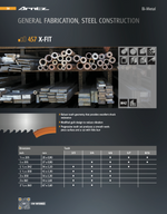 Arntz X-FIT 457 bandsaw blade specifications and dimensions chart